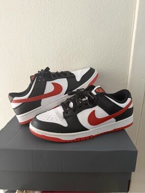 Nike Dunk Low Dragon Red White Black Sneakers Retro OG DV0833-108 US Mens Size 9